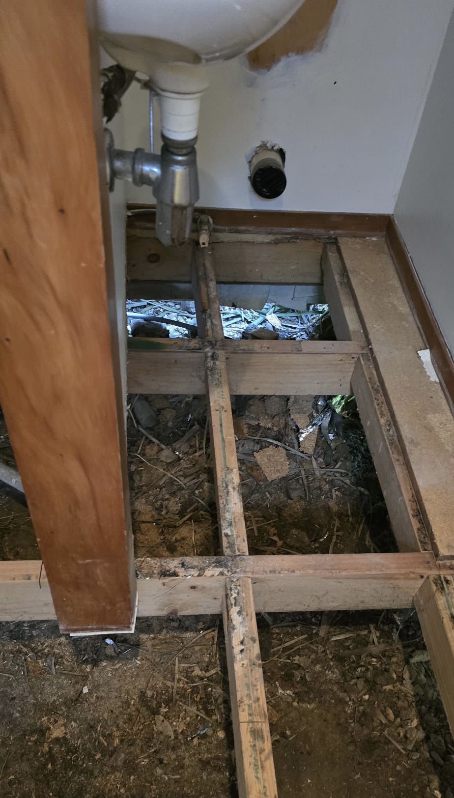 Floor Repair Before